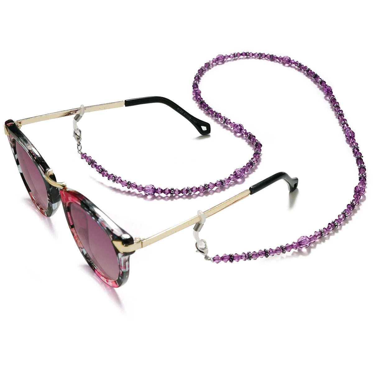 Acrylic  fashion Simple Vintage Casual Beaded Eyeglass Eyewears Sunglasses Reading Glasses Chain Cord Holder