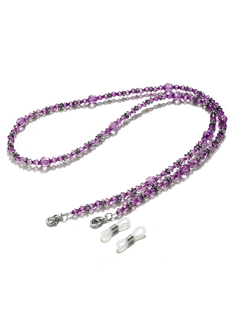 Acrylic  fashion Simple Vintage Casual Beaded Eyeglass Eyewears Sunglasses Reading Glasses Chain Cord Holder