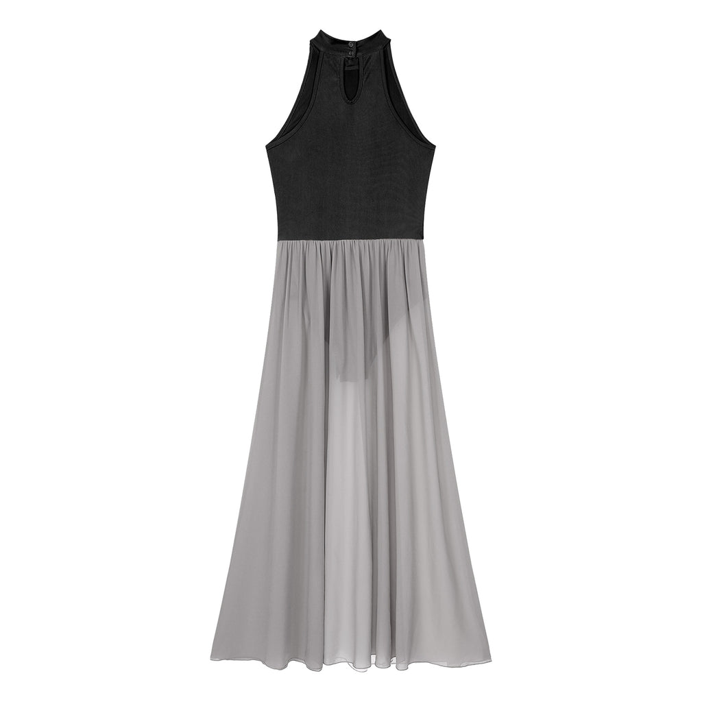 Women Ladies Lyrical Praise Dance Dress Performance Costume Modern Contemporary Celebration of Spirit Dancewear Split Long Dress