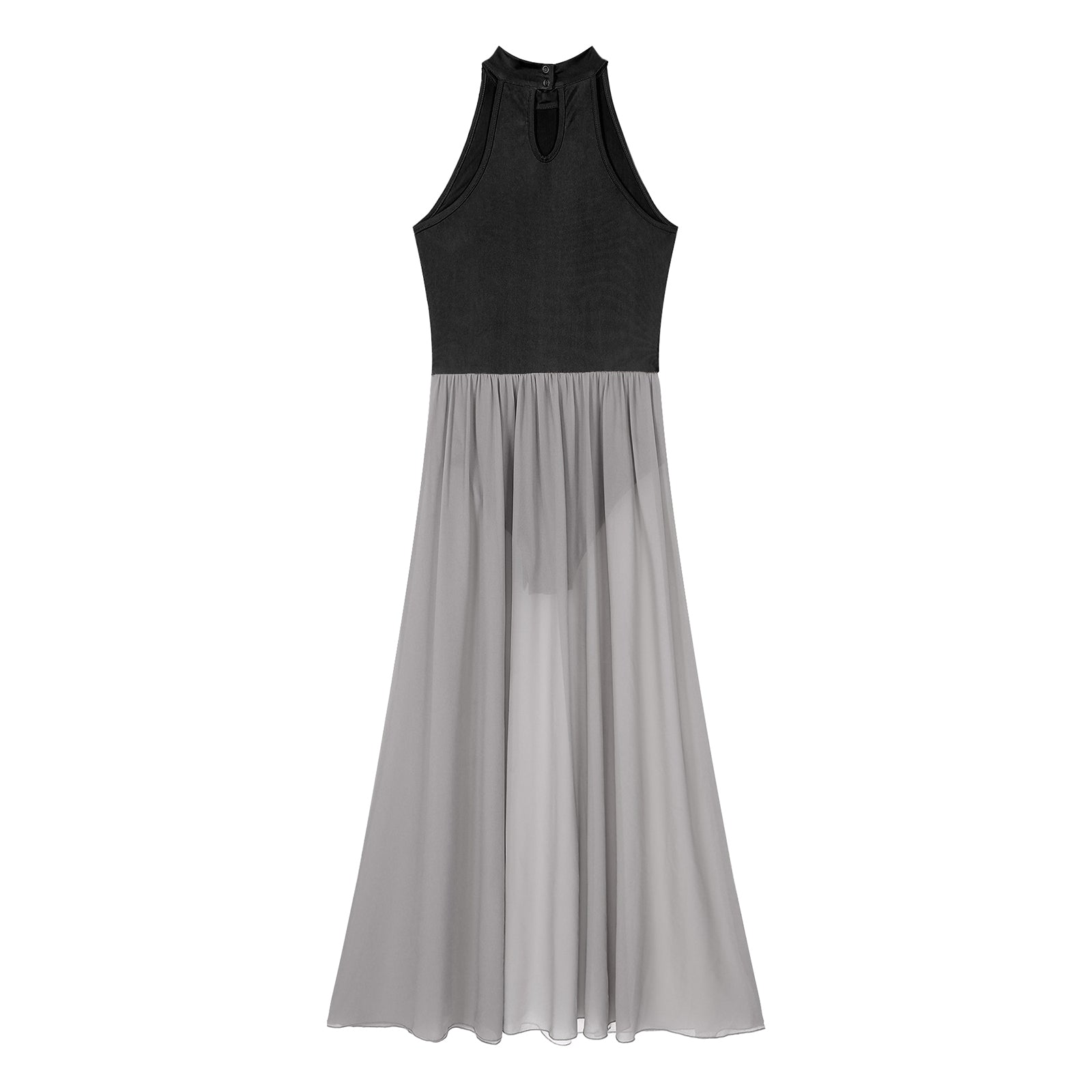 Women Ladies Lyrical Praise Dance Dress Performance Costume Modern Contemporary Celebration of Spirit Dancewear Split Long Dress