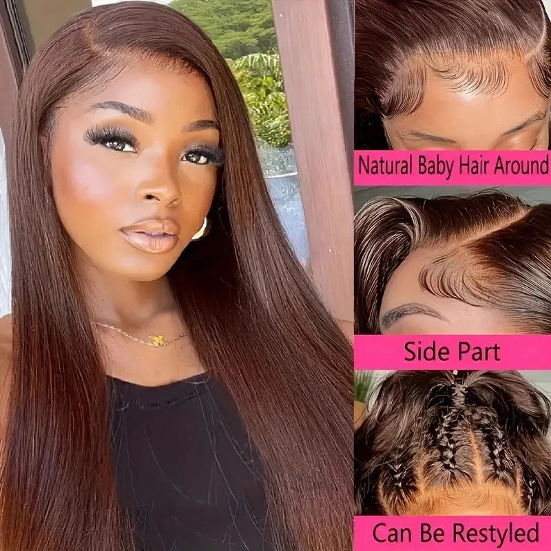 Woman Daily Clothing Match Long Straight Hair Dinner Party Evening Dress Dress Up Side Swept Bangs Wig Africa Lady Hairpiece