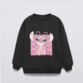 Stitch Sweatshirt For Girl Clothes Spring Autumn Children's Long Sleeve Tops Round Collar Hoodie Fashion Casual Kids Clothing