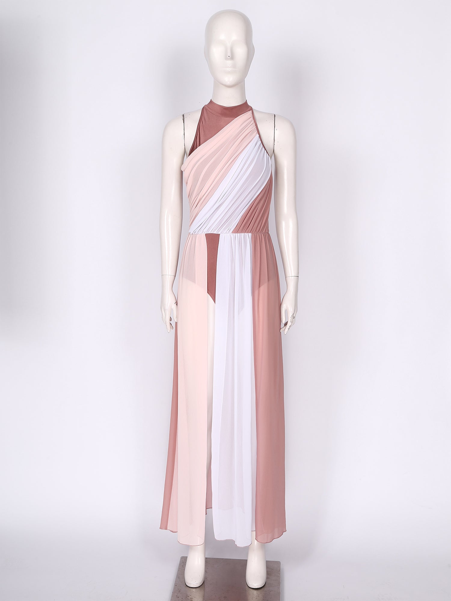 Women Ladies Lyrical Praise Dance Dress Performance Costume Modern Contemporary Celebration of Spirit Dancewear Split Long Dress