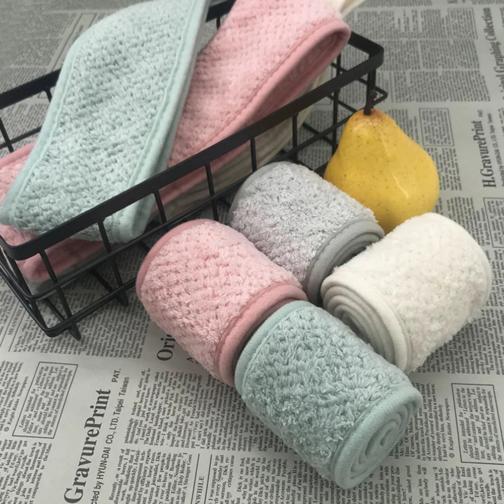 Women Hair accessories Facial Shower Bath Adjustable Turban Coral Fleece Headband Face Wash Hairband Wrap Tiara