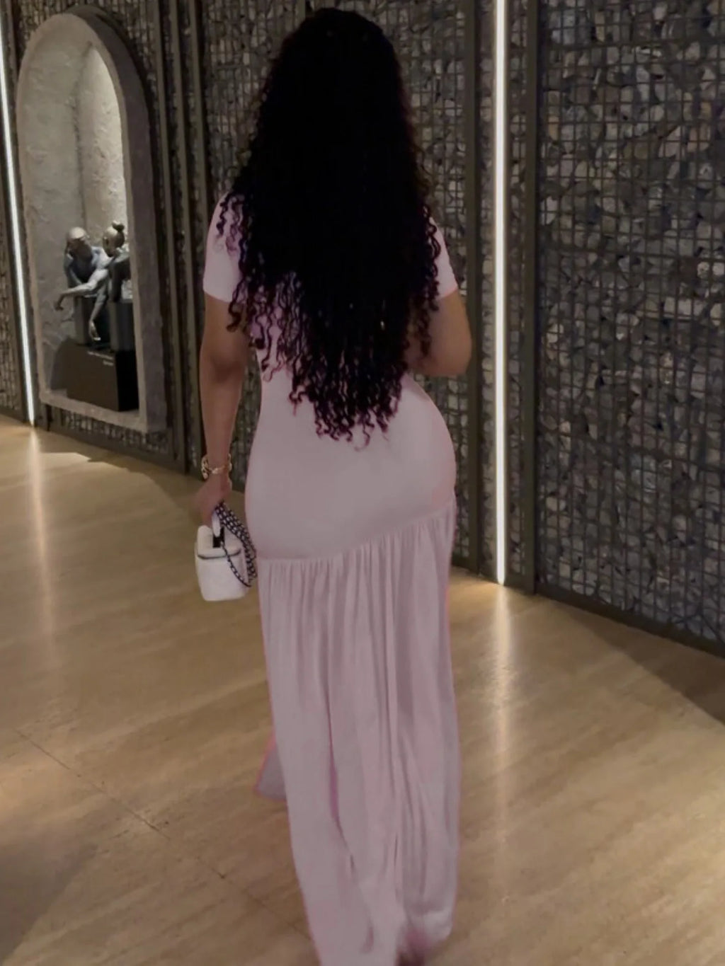 Woman Clothing Elegant Party Dresses 2026 Women's Dress Fashionable Round Neck Slim Slit Splicing Dress Summer Long Dresses Robe