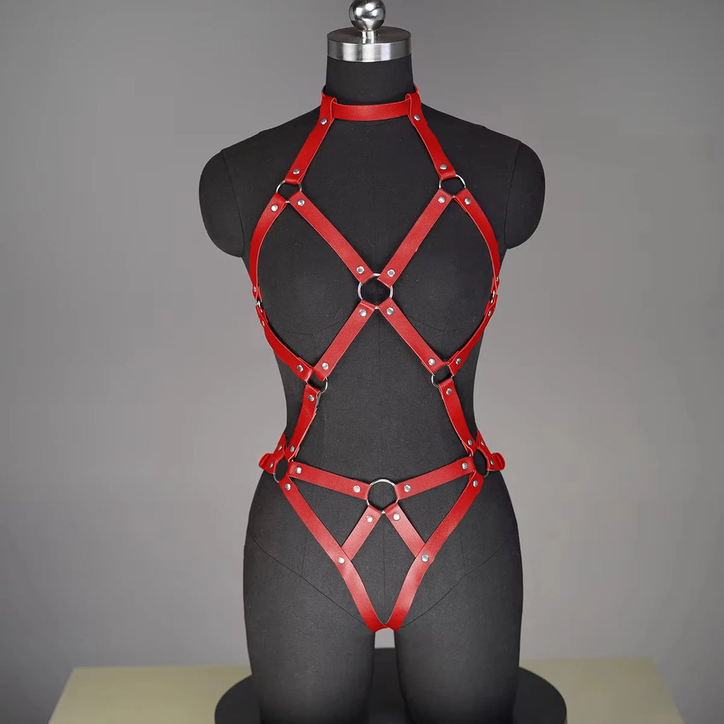 Women Sexy  Full Body Harness Belt Waist Corset Belt Bondage   Woman Wear Gothic Fetish Clothing Exotic Accessories