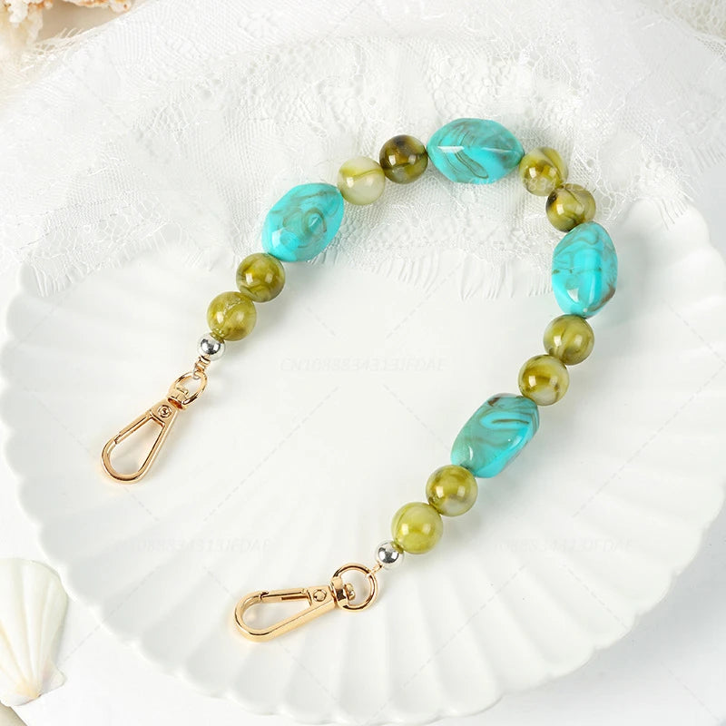New DIY Woman Bag Accessory Acrylic Resin Beads Parts Handcrafted Wristband Women Replacement Bag Handle Chain
