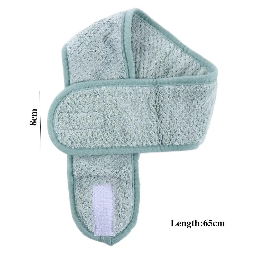 Women Hair accessories Facial Shower Bath Adjustable Turban Coral Fleece Headband Face Wash Hairband Wrap Tiara