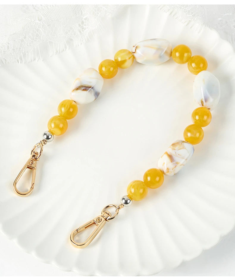 New DIY Woman Bag Accessory Acrylic Resin Beads Parts Handcrafted Wristband Women Replacement Bag Handle Chain