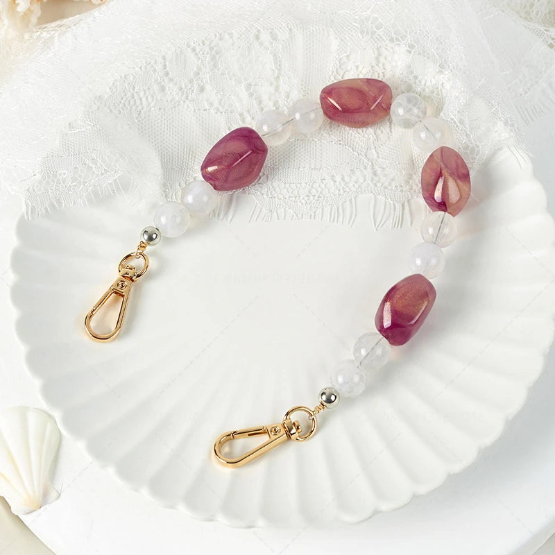 New DIY Woman Bag Accessory Acrylic Resin Beads Parts Handcrafted Wristband Women Replacement Bag Handle Chain