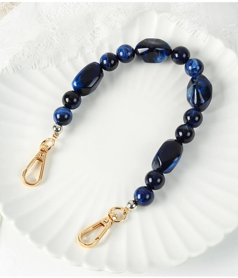 New DIY Woman Bag Accessory Acrylic Resin Beads Parts Handcrafted Wristband Women Replacement Bag Handle Chain