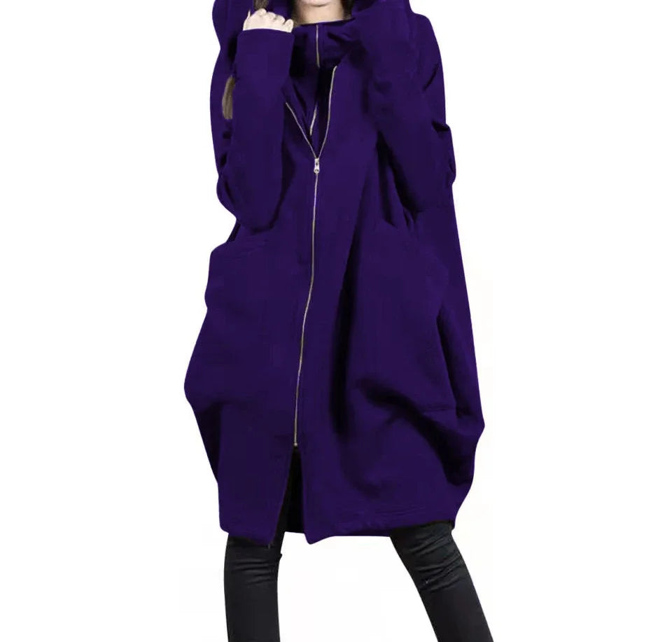 Hoodies Baggy Hooded Sweatshirt for Women Full Zip Up Woman Tops With Zipper New In Loose Harajuku Fashion Outerwears M E Basic