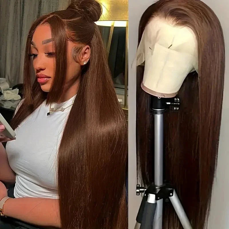 Woman Daily Clothing Match Long Straight Hair Dinner Party Evening Dress Dress Up Side Swept Bangs Wig Africa Lady Hairpiece