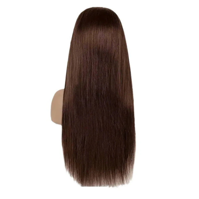 Woman Daily Clothing Match Long Straight Hair Dinner Party Evening Dress Dress Up Side Swept Bangs Wig Africa Lady Hairpiece