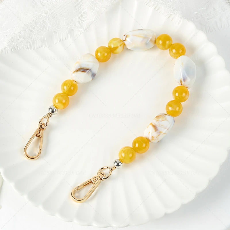 New DIY Woman Bag Accessory Acrylic Resin Beads Parts Handcrafted Wristband Women Replacement Bag Handle Chain