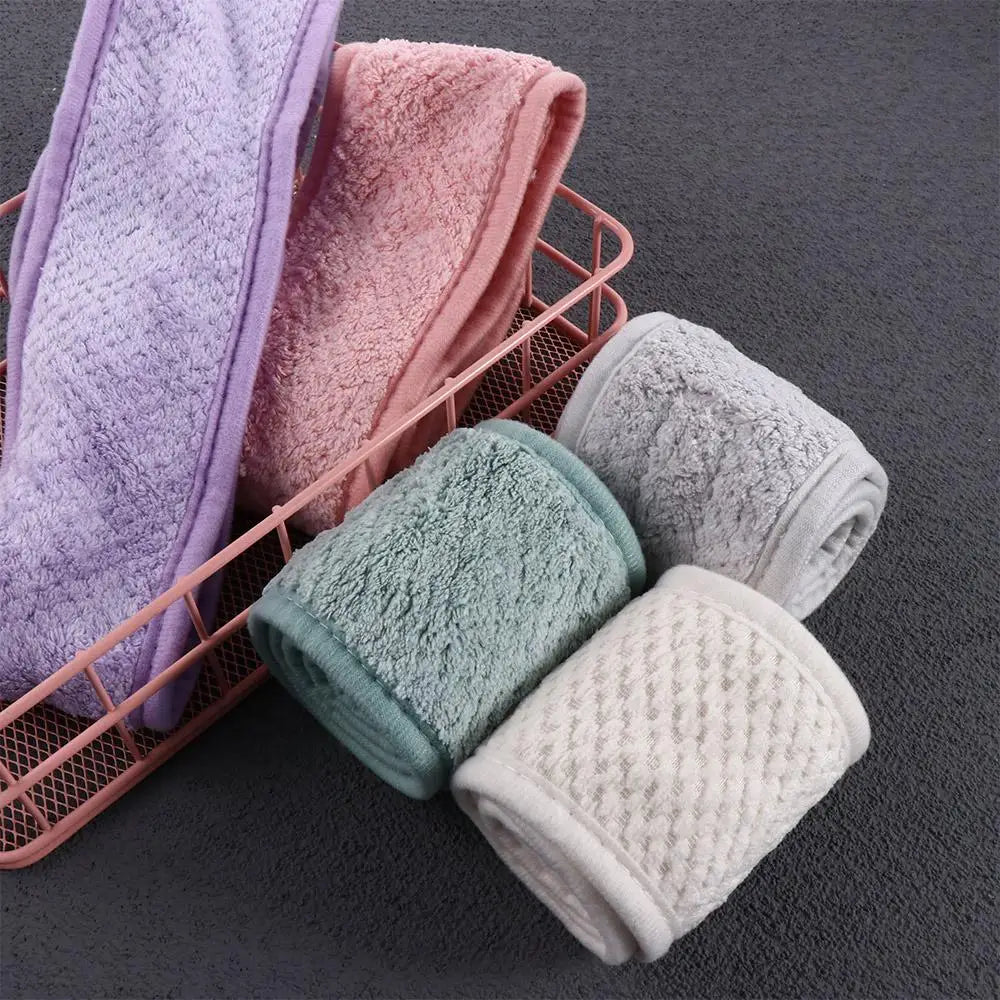 Women Hair accessories Facial Shower Bath Adjustable Turban Coral Fleece Headband Face Wash Hairband Wrap Tiara