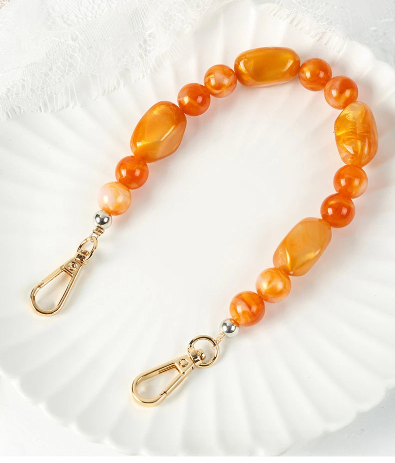 New DIY Woman Bag Accessory Acrylic Resin Beads Parts Handcrafted Wristband Women Replacement Bag Handle Chain