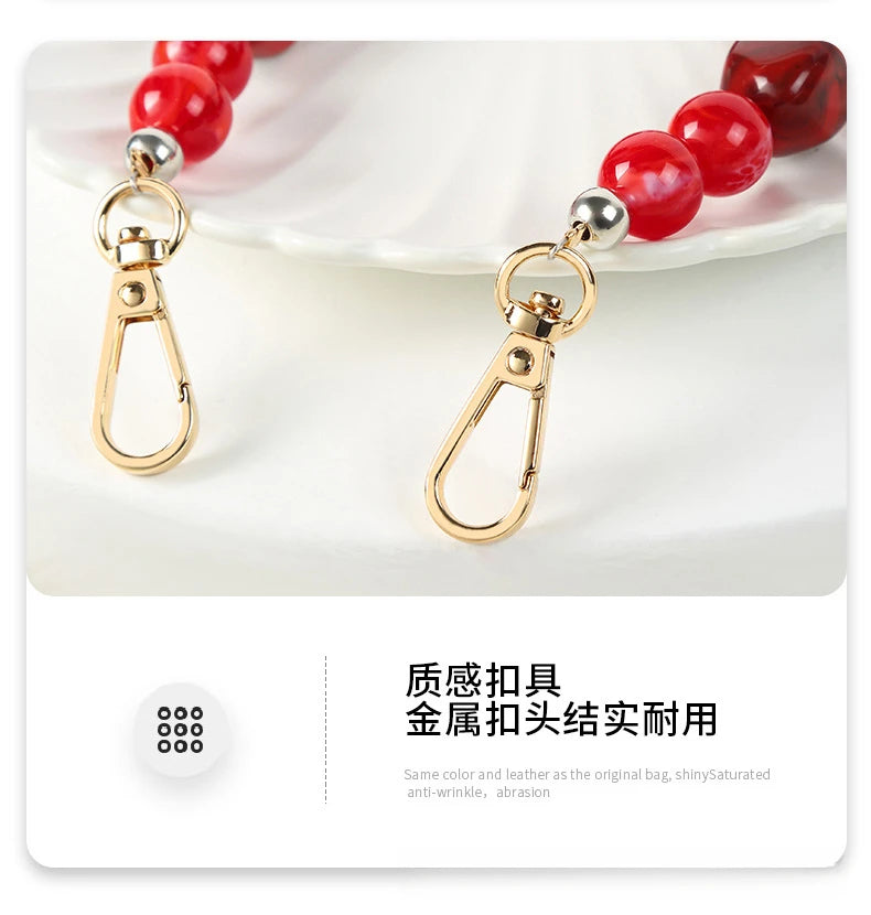 New DIY Woman Bag Accessory Acrylic Resin Beads Parts Handcrafted Wristband Women Replacement Bag Handle Chain
