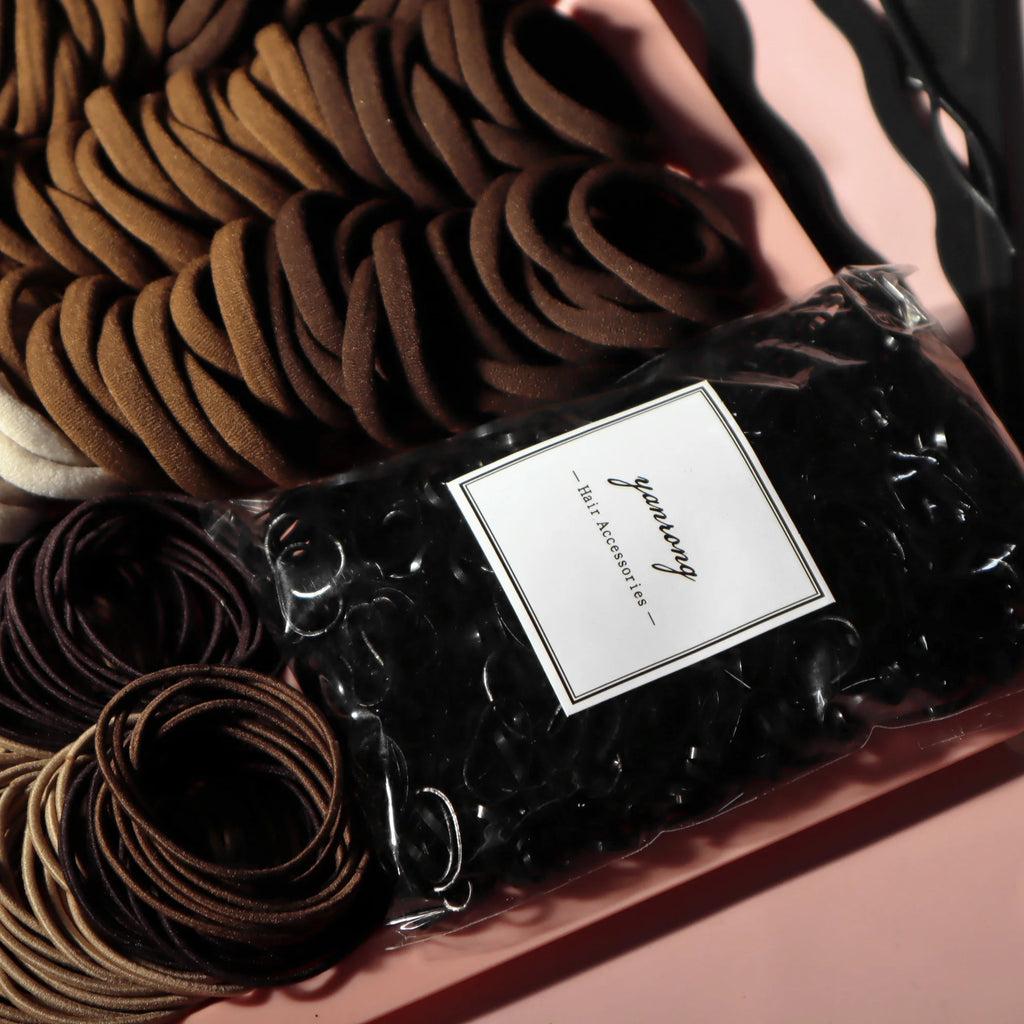 Hair Accessories for Woman Set Seamless Fashionable Brown Ponytail Holders Variety Hair Scrunchies HairBands Scrunchy Hair Ties